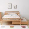 tempat Tidur Kayu Jati Minimalis Modern dengan Ranjang Sorong & Laci – Wooderfull Collection88