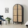 Lemari Pakaian Rotan Minimalis Modern Kayu Jati – Desain Unik & Elegan