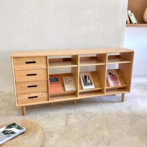 Rak Buku & Laci Minimalis Kayu Jati – Wooderfull Nordic Series3