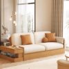 Set Sofa Minimalis Kayu Jati – Kursi Modern dengan Penyimpanan Samping Multifungsi