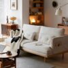 Sofa Minimalis Kayu dengan Sandaran Empuk dan Penyimpanan 🛋️✨