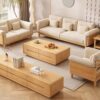 Set Sofa Minimalis Kayu – Kursi dan Meja Tamu Modern untuk Ruang Tamu